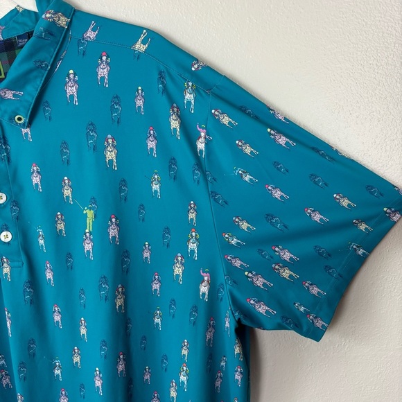 William Murray Polo Shirt Men’s Size XXL Blue Horse Equestrian Jockey Golf - Picture 2 of 7